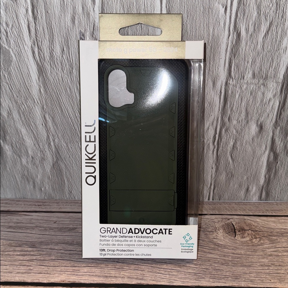 Motorola G Power 5G - 2024 Grand Advocate Two-Layer Defense + Kickstand Army Gre